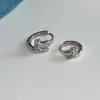 Trendy nail style earrings Minimalist and versatile design with diamond inlaid nails sensory earring with cart original earrings