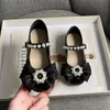 Soft Kids Fashion Girls Mary Jane Shoes Arc avec des perles Plateforme de chaussures de chaussures décontractées pour enfants simples