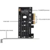 NGFF M.2 NVME SSD till PCI Express PCIe 3.0 X4 Host Controller Expansion Card M-Key SSD Adapter Card med lågprofilfäste