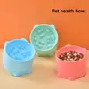 Cat Bowl Langzame voeder Anti -verstikkende hoge voeten Cartoonvorm Grote capaciteit Nek Protector Pet Dog Food Dispenser Water Bowl 240429