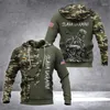 Sweat à capuche masculin Sweat à capuche 3d Print Army Camouflage Hoodis for Men Soldat décontracté uniforme surdimension
