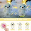 11 pouces Soft Music en peluche Doll Toy Animal Big Blowing Diamond Eye Throw Oreiller Coton Rempli Cade d'anniversaire 240428