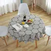 Table de nappe rond 120/150 cm couverture décorative lavable maison de vacances en intérieur.