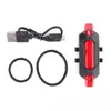 USB قابلة لإعادة الشحن ماء مقاوم للماء مصباح الدراجة الجبلية تحذير ركوب الدراجات الخلفية LD