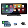 Video auto da 10,26 pollici wireless Apple CarPlay Android IPS ST TOUCT SN STEREO con telecamera di backup Bluetooth RECEVIORE BLUEtooth Supporto Siri/ As Dhers