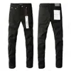 Projektant dżinsów dla męskich purpurowych dżinsów High Street Denim Spoder Europe i Stany Zjednoczone Fashion Fit Hole Hip-Hop Slim Pants