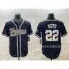 Jerseys kleding Yankees Co Branded Jersey # 22 Soto geborduurde elite fan