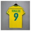 1998 Brazl Retro Shirt Ronaldo Soccer Jersey Retro Man Kids Kit 1994 2002 Romario Kaka Ronaldinho Rivaldo Maillot de Futol R.Carlos Brazii Shirts de football brésilien