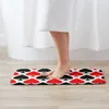 Tappeti picche "rosse e nere 3d morbido non slip tappeto tappeto pad pad aceta per vasche di cardiste