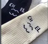 Designer gebreide been warmer voet sokken kousen voor vrouwen mode dames meisjes katoen gebreide streetwear kousen sportbrief bedrukte knie sokkous