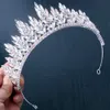 Tiaras Eleganti principessa Eleganti ragazze White Crystal Tiara per donne Regalo per matrimoni Bridal Bride Crown Accessori per abiti per capelli Nuovi Accessori per abiti per capelli