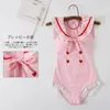 Swimwear's Swim costudini giapponese Girl Girl Sweet Lolita Swimsuit Cute Bow Maid Pink Student Vacate Sleeveless Collar Stuio da nuoto