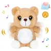 11 pouces Soft Music en peluche Doll Toy Animal Big Blowing Diamond Eye Throw Oreiller Coton Rempli Cade d'anniversaire 240428