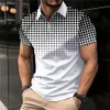 Summer Mens Polo Shirt Short Sleeve Turndown Collar Tshirt Business Casure Buttondown Shirts Overdimasy Golf Men Clothing 240416