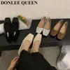 Повседневная обувь роскошные балетные балеты Lolita Women 2024 Женская квадратная обувь Осенняя мода неглубокая женская балера Лофер