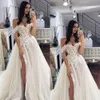 A per gli abiti da sposa fuori dalla linea principessa Appliques Abito da sposa Abito da sposa Train Spalato Long Designer Bridal Case Pliques