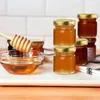 Garrafas de armazenamento frascos de mel multifuncionais com tampas de parafusos reutilizáveis-para vidro inferior anti-lda de festa