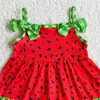 의류 세트 디자인 유아 소녀 옷 수박 아기 여름 패션 아이 여자 귀여운 슬리빙 반바지 의상