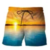 Shorts masculins Summer Cool 3D Pantalon court Fashion Casual Comfort Beach Beach Skateboard Swimming Men Women Trunks