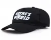 Black Waynes World Baseball Caps Hip Hop Cappelli unisex Sunhat Costume ricamato a maglie Cappello da cappello Dad3837596