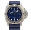 Mode Luxus Penarrei Watch Designer Boxen Zertifikat 47mm Diving Blue Plate Automatic Mechanical Herren
