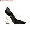 With Box 2024 Women High Heels Dress Shoes Office Designer Heels Sexy Style Suede Leather Black White Gold Lady Luxury Loafers Sandals Rubber 35-41