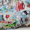 H7AB Diaper Bags Pororo Mommy Bag Baby Diaper Bag Waterproof Cloth Nappy Storage Bags Wet Bag Size 30*40cm PUL Printed Single Pocket cute pattern d240429