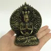 Dekorativa figurer kinesiska fengshui tusenhand guan yin buddha staty harts snidning kwan skulptur hem dekoration