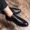 Casual Shoes Men's Formal Dress Leather Luxury Mens Oxford Italian Plain Toe Lace Up Office Business Suit For Men