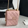 Tasarımcı Çanta Moda Crossbody Çantalar Platin Drawstring Altın Top Telefon Çanta Cowhide Bayan Omuz Çantaları Banliyö Paket