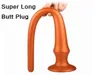 Super Long Silicone Butt Plug Anal Dildo Anus Masturbator Dilator Prostate Massage Anal Plug Vuxen för män Kvinna Gay Q05081123779