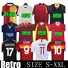 95 96 97 98 99 10 Retro piłka nożna koszulka 00 01 02 Totti Classic Batistuta Candela Football Shirt Vintage 2002 Maglia DA 88 89 90 91 Nakata Long Home Red Away 2001 2002 Mężczyźni