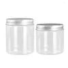 Storage Bottles Clear PET Plastic Jar 4oz 5oz 100G120G150G200G250G Aluminum Lid Cosmetic Packaging Empty Transparent Face Cream Containers