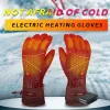 Guantes de guantes Guantes calentados Pantalla táctil impermeable Batería recargable Con calentador de manos con calefacción eléctrica para esquiar temperatura ajustable