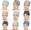Cappelli integrali per scrub di cotone stampato bandage a bandiera regolabile berretto da funzionamento lavabile cappelli da lavoro per le donne2485865