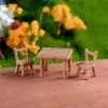 1Set Mini krzesło Dekorowanie domu miniatury Ozdoby ogrodowe Figurki Figurki Zabawy DIY Aquarium Dollhouse Dekoracja 240430