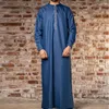 Abbigliamento etnico uomini musulmani maniche lunghe thobe medio Oriente Arabia saudita Abaya abito islamico Dubai Ricambio