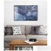 Schilderijen Samenvatting Goud blauw Wall Art Print Moderne stijl Canvas inkt schilderij Noordse decoratief beeld Home Decor Marble Texture Drop Dhkao