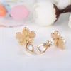 Jiofree Korea Style Flower Shape Email Clip op oorbellen zonder piercing voor meisjes feest schattig Lovely No Hole Ear sieraden 240418