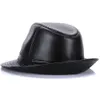 Männer wirklich echter Schaffell Leder Cowboy Hüte Modestil echter natürlicher Leder Cap Hutverkauf echte Schaf -Lederkappen 240428