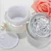 Bouteilles de stockage 15g Perle blanc acrylique / pot en plastique crème pour les yeux / Essence / gel / sérum / hydratant / soins de la peau en pot /