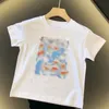 T-shirt à manches courtes imprimées européennes et britanniques Top T-shirt Version coréenne pour hommes et femmes enfants et enfants Top Tendance pour bébé et étudiant