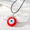 Klassieke kalkoen boze ogen ketting voor vrouwen mannen 30 mm kleurrijke glazen blauw oog hangende kettingen feest sieraden