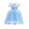 Costume de petite fille mignonne Costume Cendrillon pour filles habillent les vêtements halloween manches bouffées