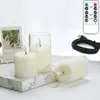 USB RECHARGETY électrique Pilier des bougies éloignées sans expulsion avec TIME LED FLICHEUR 3D WIGLE PARAFFIN CHAGE TABLE DÉCORATIV 240416