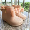 Boots Children Rain For Girls Toddlers Kids Shoes Soft Pvc Jelly With Bow-Knot Cute Water-Proof 231019 Drop Delivery Dh3Hv