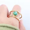 Cluster Rings S 9 2 5 Ring Vintage Natural Blue Turquoises For Women/Men Antique Double Layer Finger Jewelry