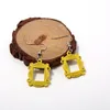 Kolczyki Dangle TV Show Friends Yellow PO Frame Drop for Women Jewelry Akcesoria