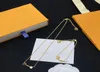 Mode hangketting armbandpak designer kettingen stenen letters ontwerp bruiloft geschenk topkwaliteit1599065