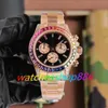 Heren Designer High-End Luxury Watch Rainbow Diamond Rubble roestvrijstalen riem Sapphire Glass Waterdichte damesbedrijf Business Leisure Watch